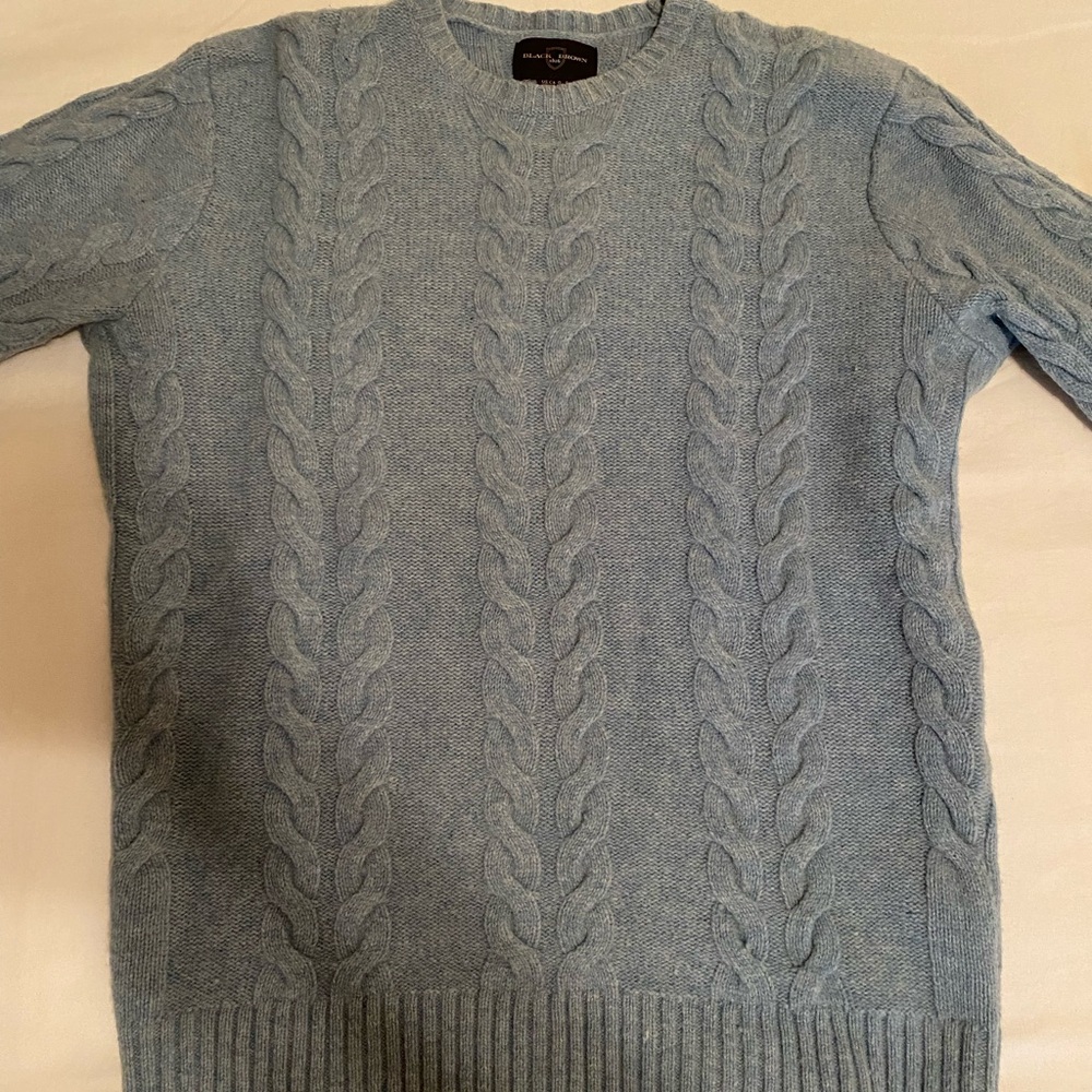 Light blue Black and Brown brand wool sweater.